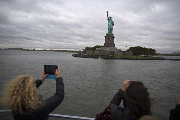 after the terror attacks of 9/11, statue of liberty ferry