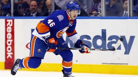 Matt Donovan #46 of the New York Islanders