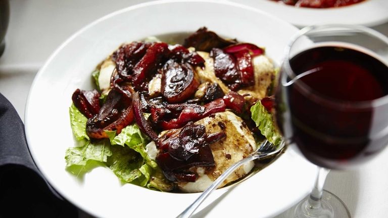 The warm and colorful Gianfranco salad, with tomatoes,