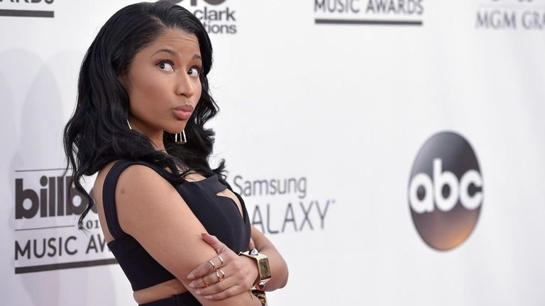 Nicki Minaj arrives for the Billboard Music Awards