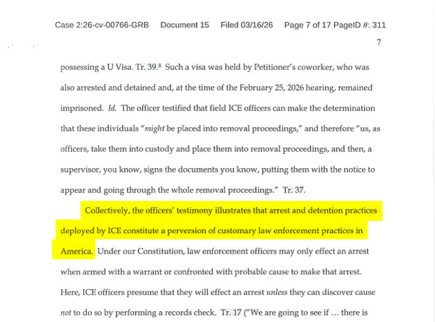 Judge Brown order